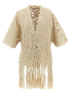 Beige Silk Cardigan