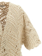 Beige Silk Cardigan