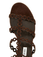 Brown Goatskin Flat Sandals