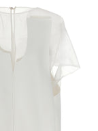 White Polyester Short Dress