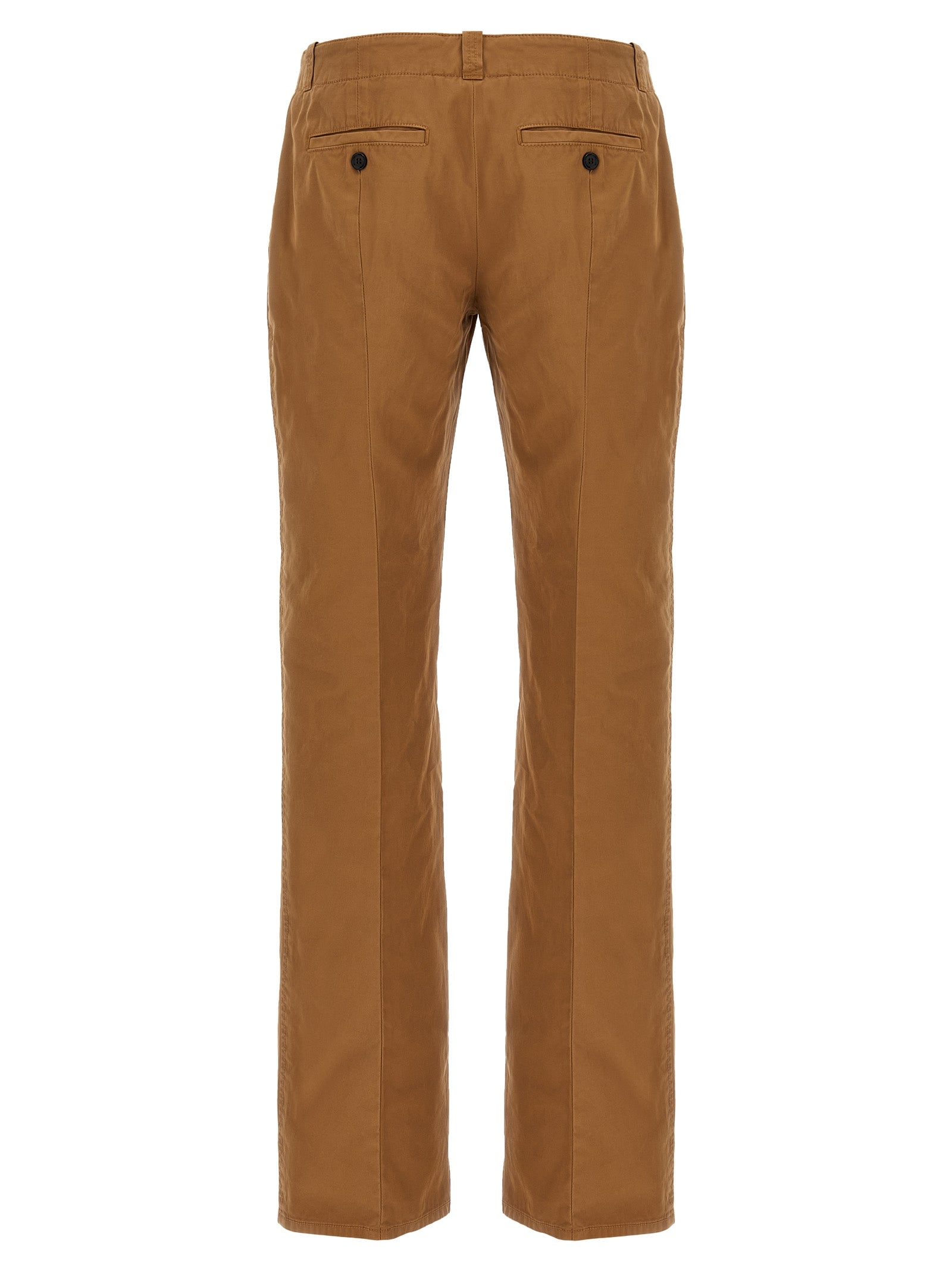 Brown Cotton Chino Pants