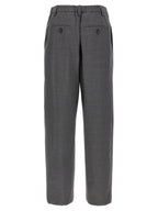 Gray Virgin Wool Casual Pants