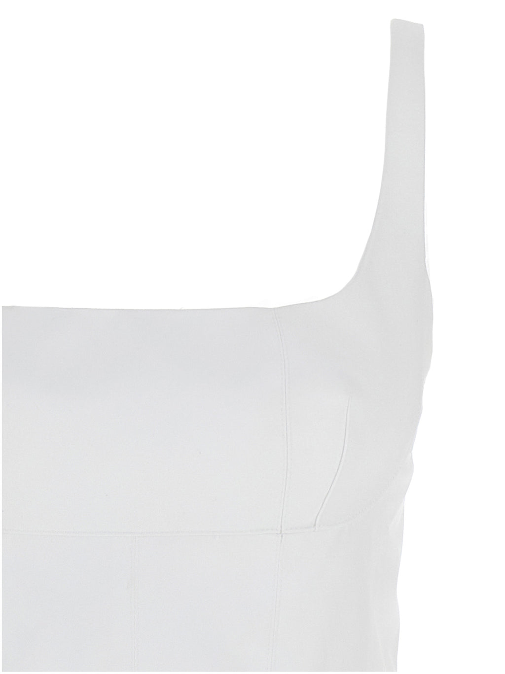 White Polyester Short Dress