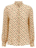 Beige Silk Blouse