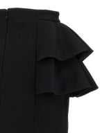 Black Virgin Wool Midi Skirt