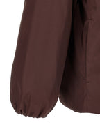 Brown Polyester Full-Length Jacket
