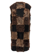 Brown Lamb Fur Sleeveless Jacket