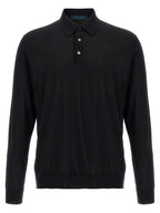 Black Wool Polo Shirt