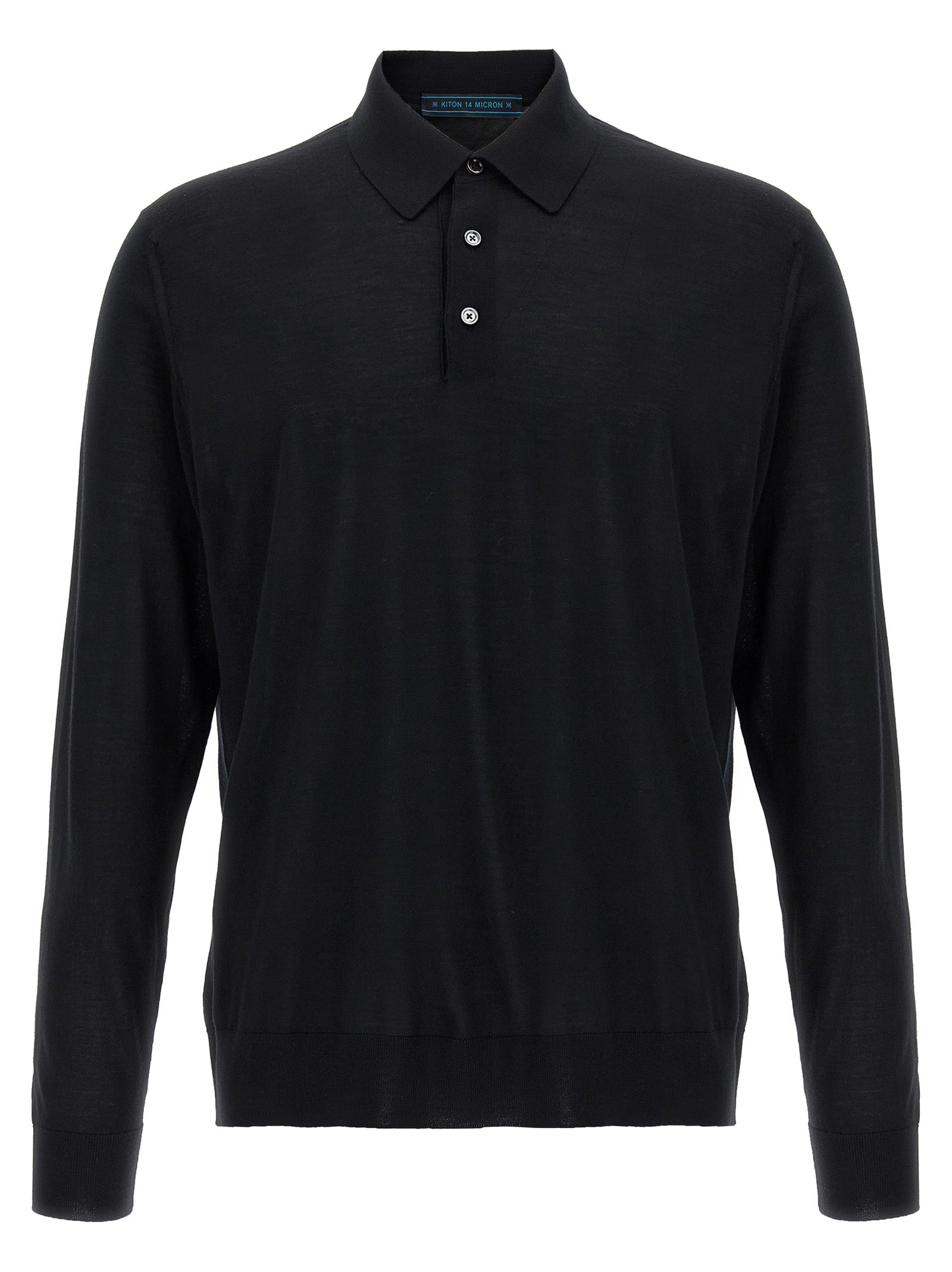 Black Wool Polo Shirt