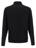 Black Wool Polo Shirt