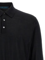 Black Wool Polo Shirt
