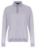 Blue Wool Polo Shirt