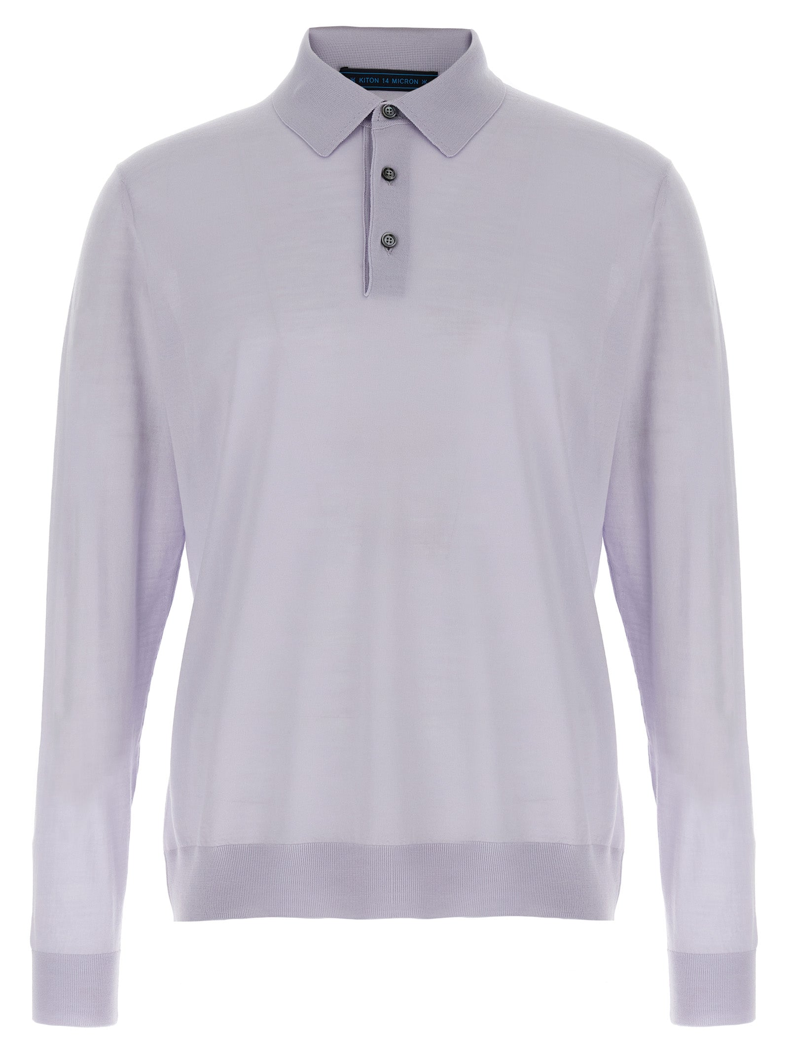 Blue Wool Polo Shirt