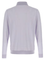 Blue Wool Polo Shirt