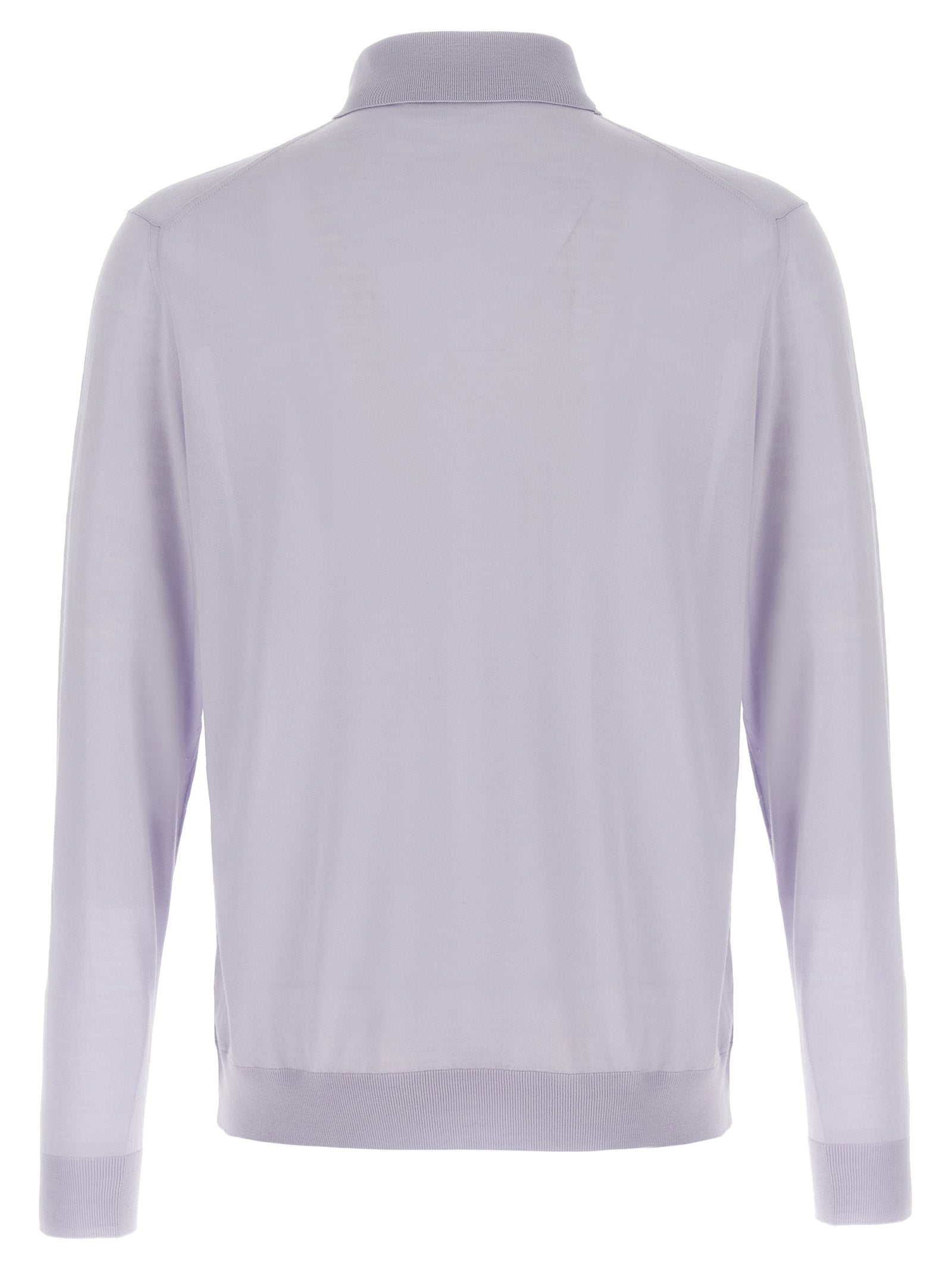 Blue Wool Polo Shirt