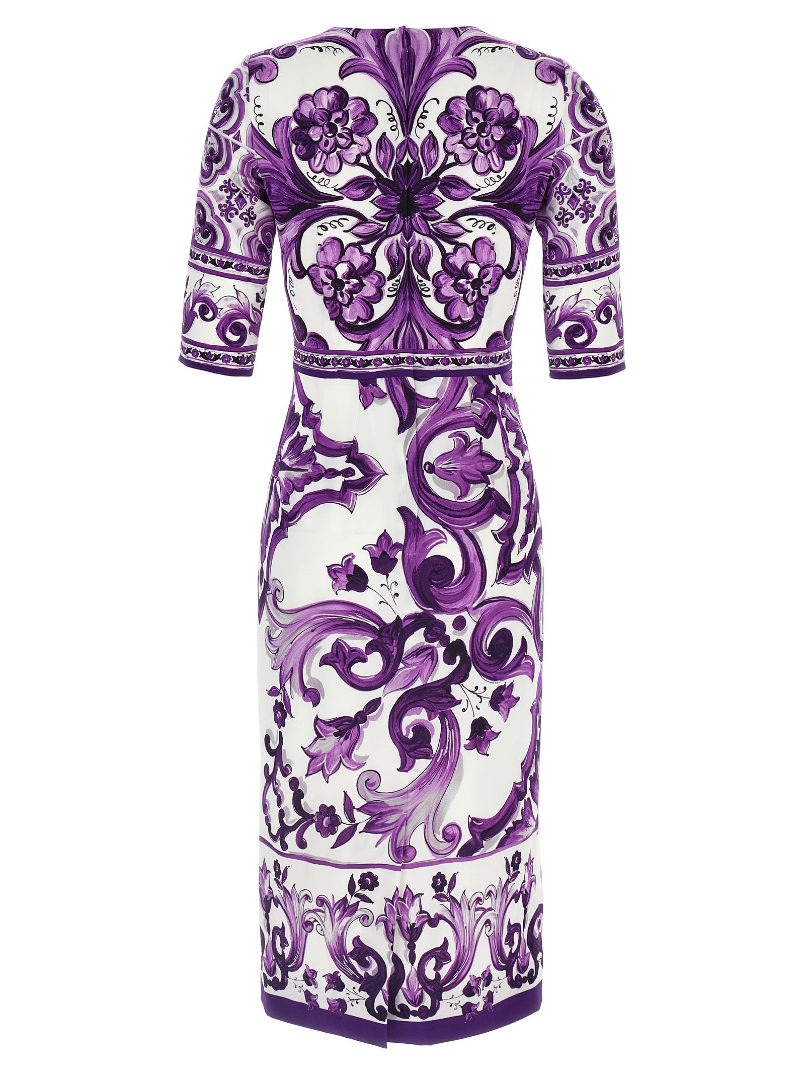 Purple Silk Midi Dress