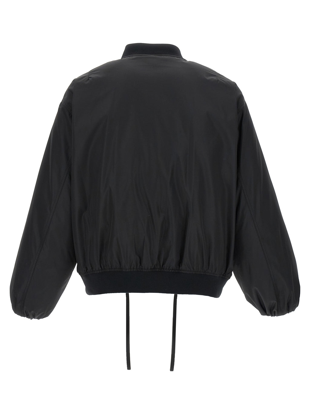 Black Polyester Bomber