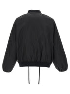 Black Polyester Bomber