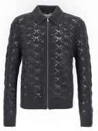 Gray Virgin Wool Cardigan
