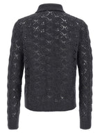 Gray Virgin Wool Cardigan
