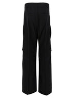 Black Wool Cargo Pants