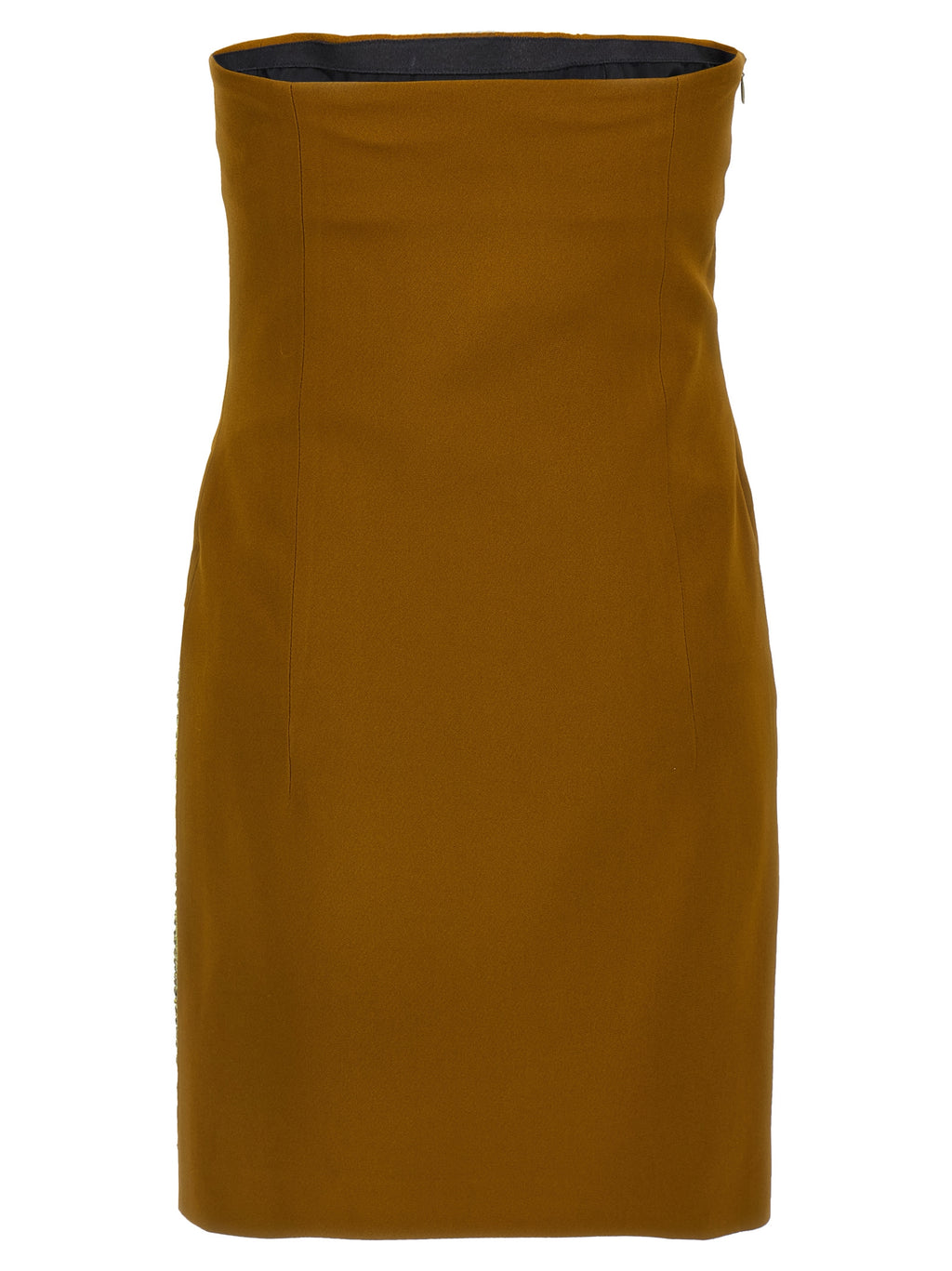 Bicolor Marabou Short Dress