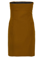 Bicolor Marabou Short Dress