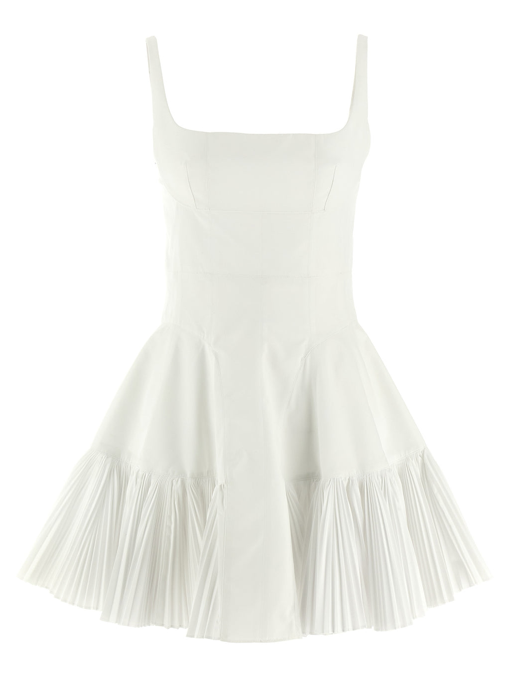 White Poplin Short Dress