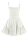 White Poplin Short Dress