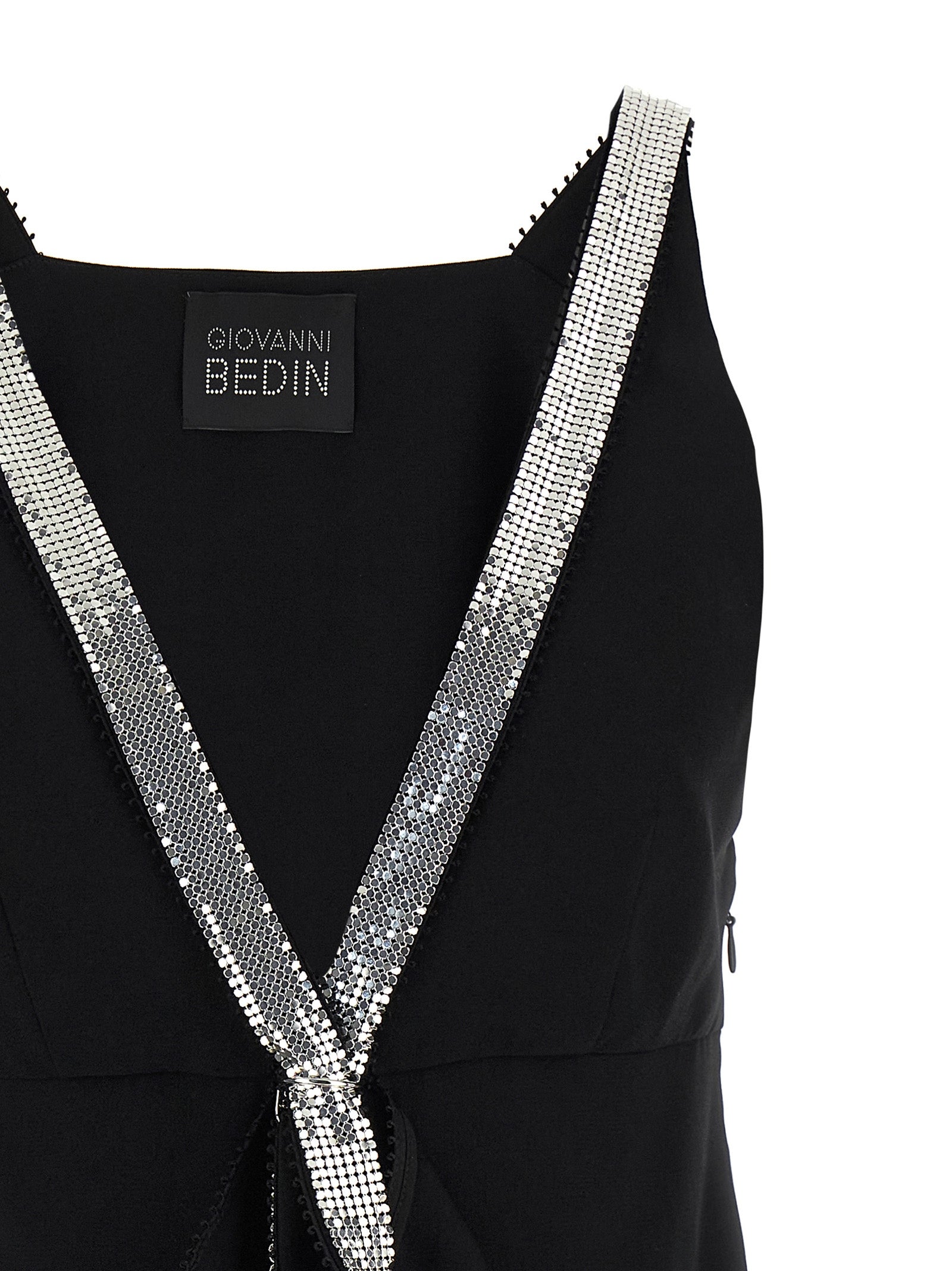 Black Viscose Short Dress