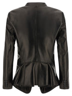 Black Lamb Leather Blazer