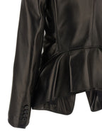 Black Lamb Leather Blazer