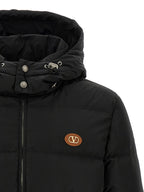 Black Polyamide Full-Length Jacket