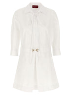 White Cotton Short Dress