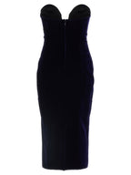 Blue Viscose Midi Dress