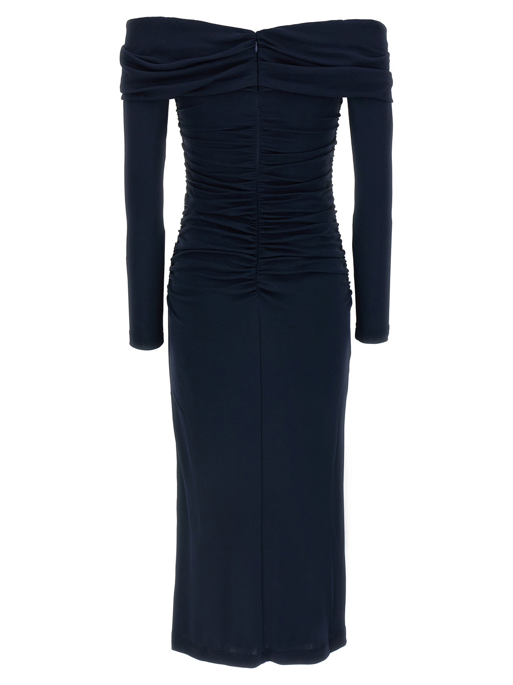 Blue Marabou Midi Dress