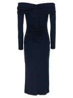 Blue Marabou Midi Dress