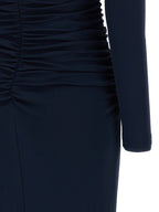 Blue Marabou Midi Dress