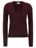 Bordeaux Virgin Wool Cardigan