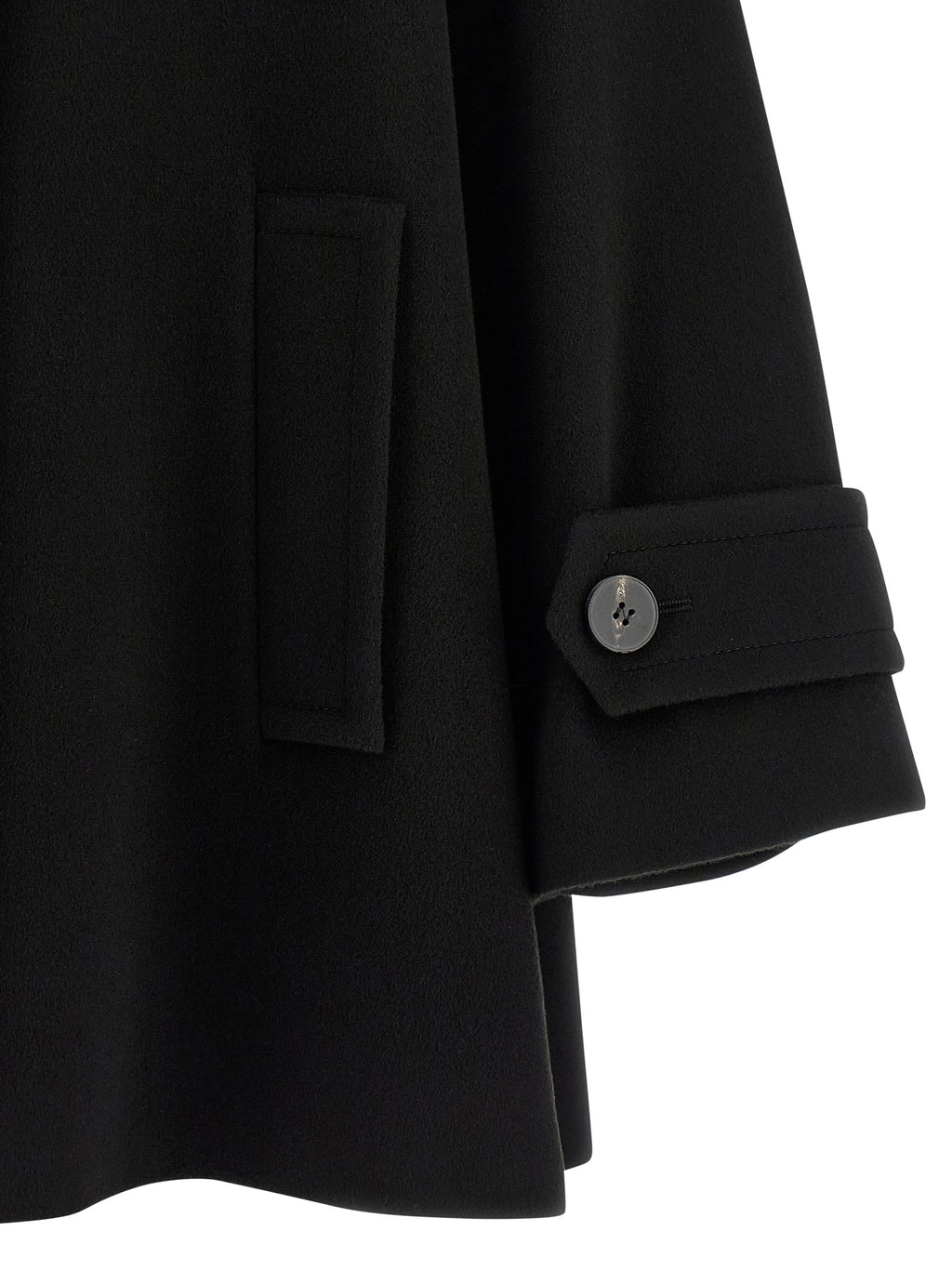 Black Virgin Wool Coat
