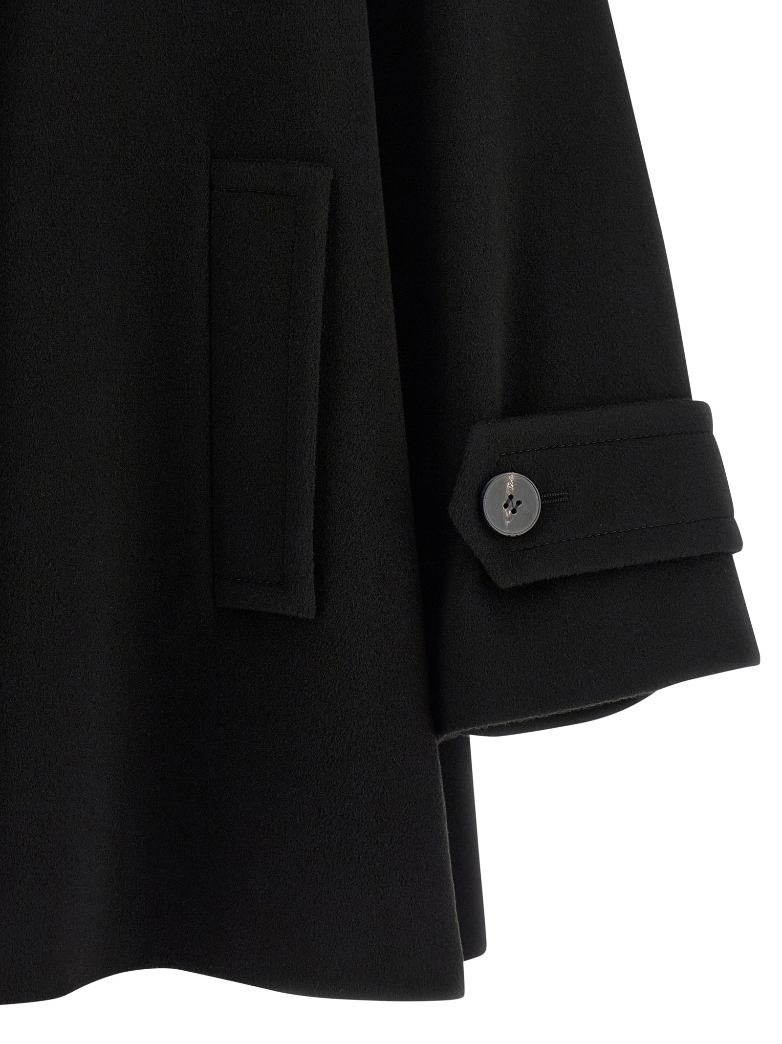 Black Virgin Wool Coat