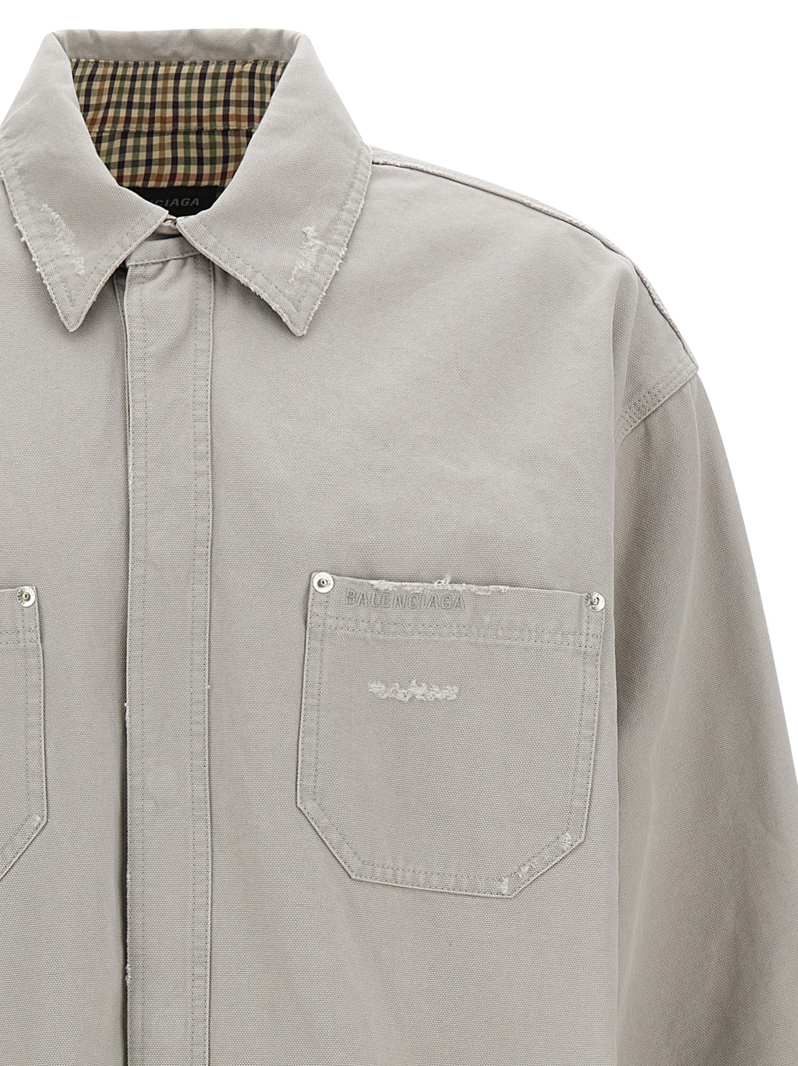 Gray Cotton Blouse