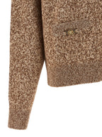 Beige Virgin Wool Cardigan