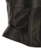 Black Lamb Leather Tank Tops