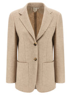 Beige Alpaca Leather Blazer