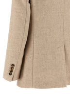 Beige Alpaca Leather Blazer