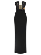 Black Viscose Long Dress