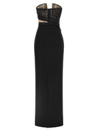 Black Viscose Long Dress