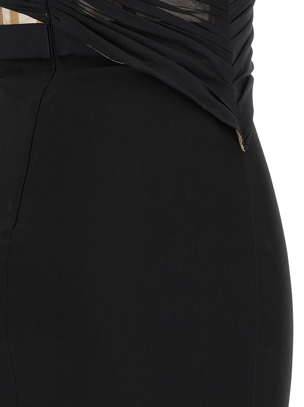 Black Viscose Long Dress