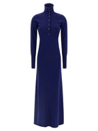 Blue Cashmere Long Dress